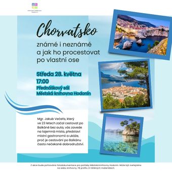 Ačkoliv do Chorvatska každoročně míří statisíce českých turistů, mnozí netuší, co všechno tato země nabízí. Mladý kroatista Mgr. Jakub Večeřa vám ukáže, proč je cestování po Balkánu často nečekané dobrodružství. Chorvatsko a Balkán mají mnoho přírodních krás, které jsou důležité pro zachování biodiverzity a mohou být ovlivněny změnami klimatu.